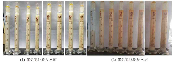 图1 聚合氯化铝反应絮凝前后对比图